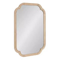 Kate & Laurel All Things Decor 24"X36" Glenby Scallop Wall Mirror Natural