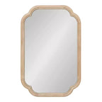 Miroir mural décoratif à bords festonnés « Glenby » de 61 x 91 cm, naturel, de Kate & Laurel