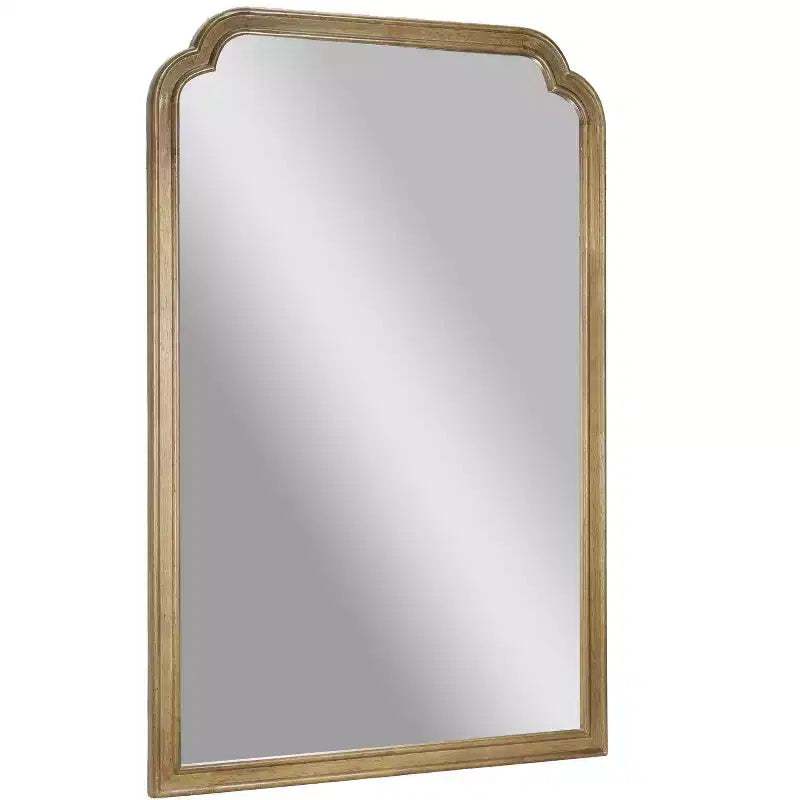 Flash Furniture Efie Grand miroir mural avec cadre en bois massif pour salle de bain, entrée, salle à manger et salon