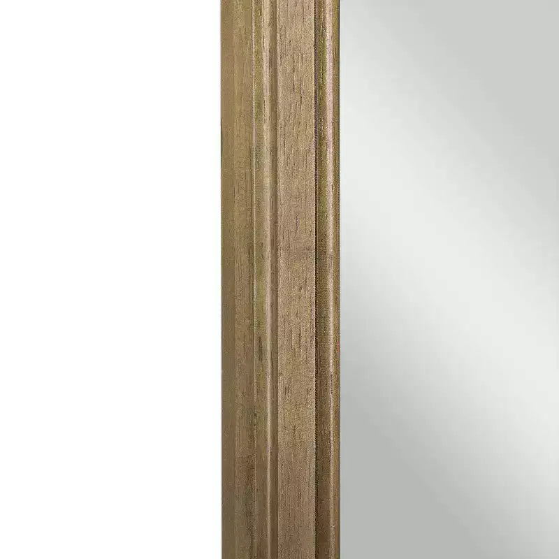 Flash Furniture Efie Grand miroir mural avec cadre en bois massif pour salle de bain, entrée, salle à manger et salon
