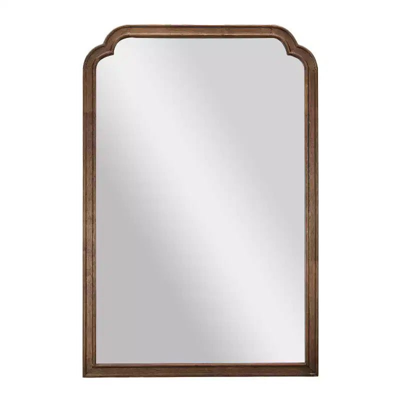 Flash Furniture Efie Grand miroir mural avec cadre en bois massif pour salle de bain, entrée, salle à manger et salon