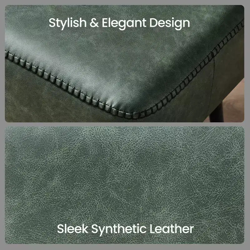Banc pour entrée et chambre à coucher, banc de bout de lit, pouf de rangement en cuir synthétique avec surpiqûres, supporte 300 kg