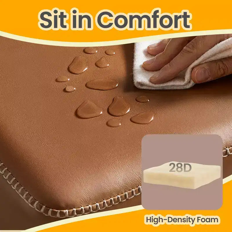 Banc pour entrée et chambre à coucher, banc de bout de lit, pouf de rangement en cuir synthétique avec surpiqûres, supporte 300 kg