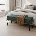 Banc pour entrée et chambre à coucher, banc de bout de lit, pouf de rangement en cuir synthétique avec surpiqûres, supporte 300 kg