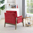 Fauteuil d'appoint en velours Kelly de Roundhill Furniture, style moderne du milieu du siècle