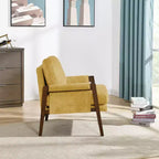 Fauteuil d'appoint en velours Kelly de Roundhill Furniture, style moderne du milieu du siècle