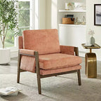 Fauteuil d'appoint en velours Kelly de Roundhill Furniture, style moderne du milieu du siècle