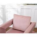Fauteuil d'appoint rembourré contemporain Roundhill Furniture Lenola, rose