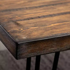 Ensemble de salle à manger Roundhill Furniture Amisos, table à manger avec pieds épingle, 4 chaises et banc rembourré, 6 pièces
