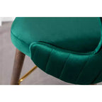 Tabourets de bar à dossier ailé recouverts de tissu Leland de Roundhill Furniture, verts, ensemble de 2