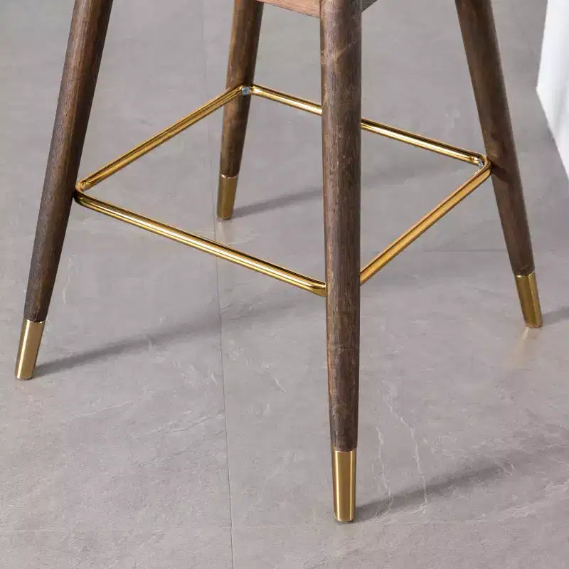 Tabourets de bar rembourrés en tissu Roundhill Furniture Leland, hauteur comptoir, dossier haut, gris, lot de 2