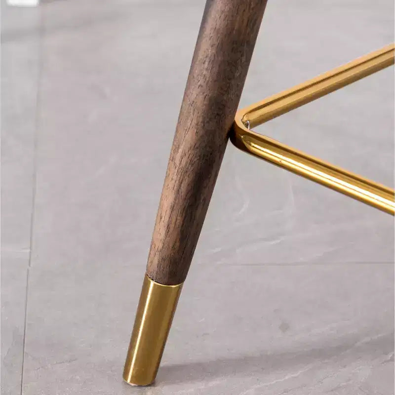 Tabourets de bar rembourrés en tissu Roundhill Furniture Leland, hauteur comptoir, dossier haut, gris, lot de 2