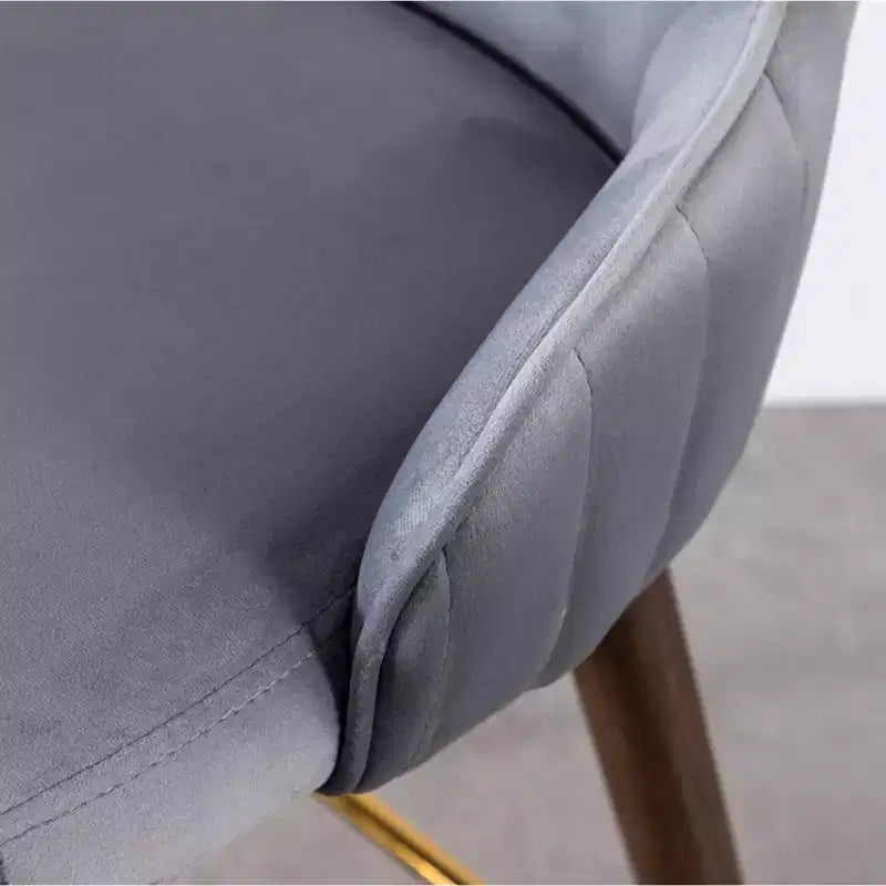 Tabourets de bar rembourrés en tissu Roundhill Furniture Leland, hauteur comptoir, dossier haut, gris, lot de 2