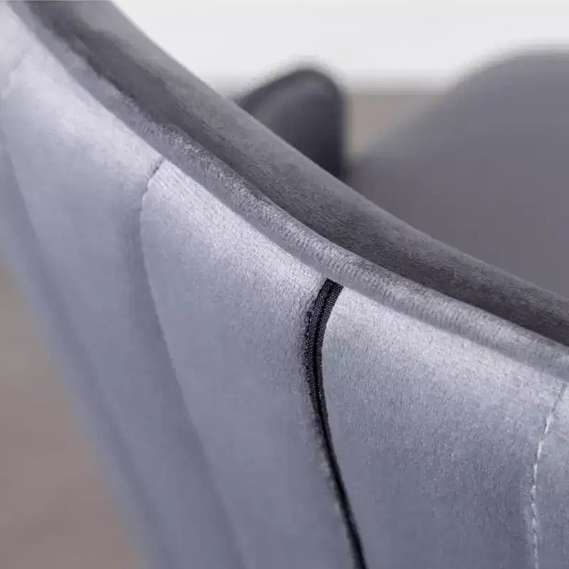Tabourets de bar rembourrés en tissu Roundhill Furniture Leland, hauteur comptoir, dossier haut, gris, lot de 2