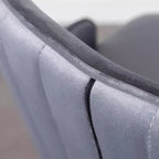 Tabourets de bar rembourrés en tissu Roundhill Furniture Leland, hauteur comptoir, dossier haut, gris, lot de 2