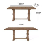 Ensemble de salle à manger extensible 7 pièces en bois rembourré style ferme Christopher Knight Home Fernleaf