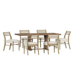 Ensemble de salle à manger extensible 7 pièces en bois rembourré style ferme Christopher Knight Home Fernleaf