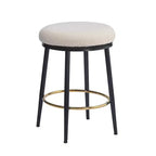 2/4 tabourets de bar, tabourets d'appoint ronds modernes avec cadre en métal, coussin, repose-pieds pour cuisine/chambre/salle à manger - ModernLuxe
