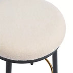 2/4 tabourets de bar, tabourets d'appoint ronds modernes avec cadre en métal, coussin, repose-pieds pour cuisine/chambre/salle à manger - ModernLuxe