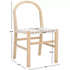 Chaise de salle à manger Kinzee - DCH1211 - Blanc/Naturel - Safavieh