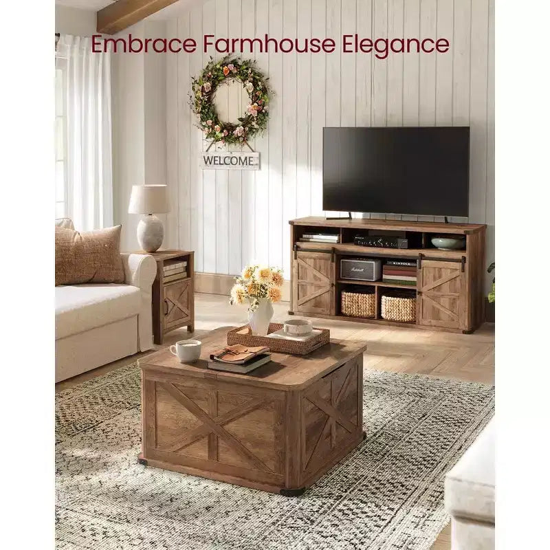 Table basse de style industriel VASAGLE avec rangement, table basse carrée pour salon, table basse avec plateaux relevables