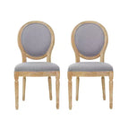 Chaises de salle à manger capitonnées GDFStudio Karter de style campagnard (lot de 2)