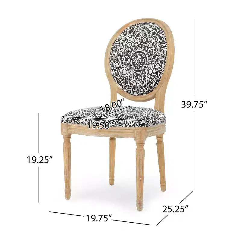 Chaises de salle à manger capitonnées GDFStudio Karter de style campagnard (lot de 2)