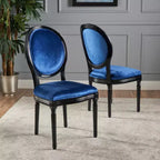 Chaises de salle à manger capitonnées GDFStudio Karter de style campagnard (lot de 2)