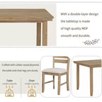 Ensemble de salle à manger rustique Whisen 6 pièces en bois avec 4 chaises et un banc