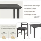 Ensemble de salle à manger rustique Whisen 6 pièces en bois avec 4 chaises et un banc