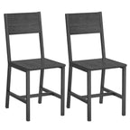 VASAGLE Dining Chair Set of 2, Rustic Wood Chairs with Metal Steel Frame, Easy to Assemble, Comfortable Seat, Modern Farmhouse Chair