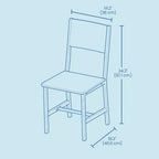 VASAGLE Lot de 2 chaises de salle à manger, chaises rustiques en bois avec cadre en acier, faciles à assembler, assise confortable, chaise moderne de style fermier