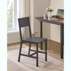 VASAGLE Lot de 2 chaises de salle à manger, chaises rustiques en bois avec cadre en acier, faciles à assembler, assise confortable, chaise moderne de style fermier