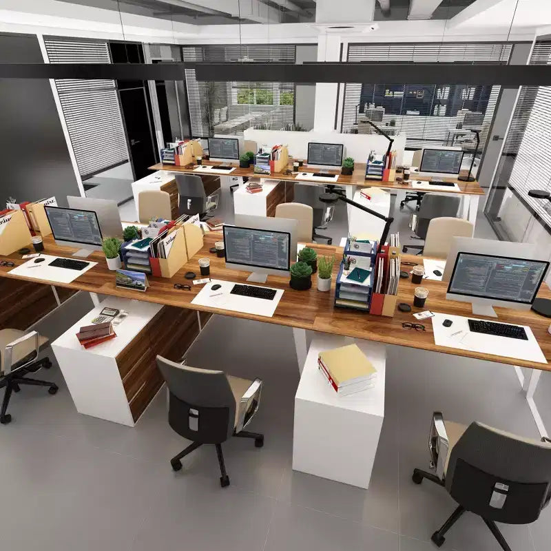 Bureau d'angle en L Famapy avec tiroirs