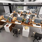 Bureau d'angle en L Famapy avec tiroirs