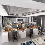 Bureau d'angle en L Famapy avec tiroirs
