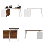 Bureau d'angle en L Famapy avec tiroirs