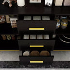 Buffet de cuisine Famapy noir avec placard de rangement