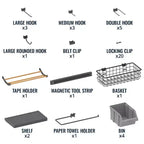 StoreYourBoard 51 x 32 Pristine PRO Pegboard | 23 Accessoires
