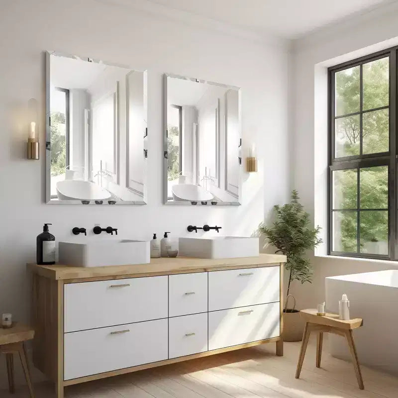 Armoire à pharmacie Basicwise à porte simple en plastique avec miroir, montage en surface ou encastré, armoire de toilette avec 2 étagères réglables en plastique, blanc