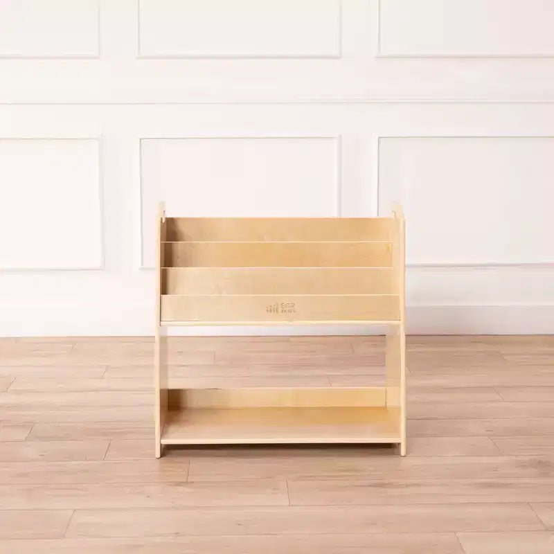Présentoir à livres ECR4Kids à 3 étagères avec poignées et rangement, 76 cm, bibliothèque pour enfants