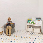 Présentoir à livres ECR4Kids à 3 étagères avec poignées et rangement, 76 cm, bibliothèque pour enfants