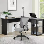 Chaise de bureau en maille BestMassage, chaise de bureau d'ordinateur, chaise de direction avec siège réglable en hauteur et dossier respirant