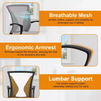 Chaise de bureau en maille BestMassage, chaise de bureau d'ordinateur, chaise de direction avec siège réglable en hauteur et dossier respirant