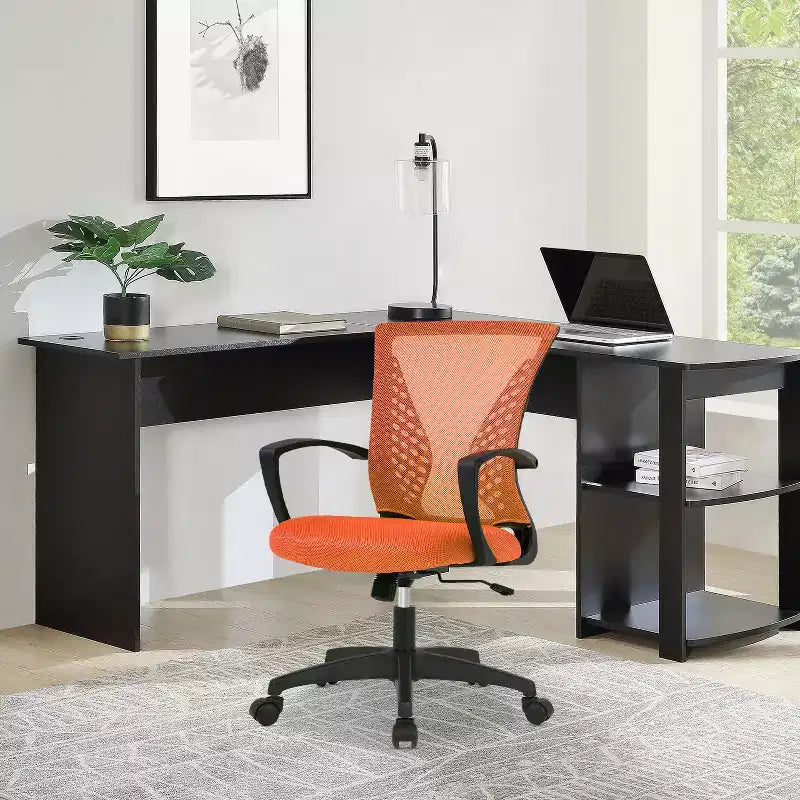 Chaise de bureau en maille BestMassage, chaise de bureau d'ordinateur, chaise de direction avec siège réglable en hauteur et dossier respirant
