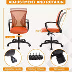 Chaise de bureau en maille BestMassage, chaise de bureau d'ordinateur, chaise de direction avec siège réglable en hauteur et dossier respirant