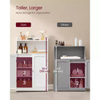 Meuble de Rangement pour Salle de Bain VASAGLE, Armoire de Salle de Bain au Sol avec 2 Portes, 2 Étagères Réglables, 30 x 60 x 100 cm, Autoportant