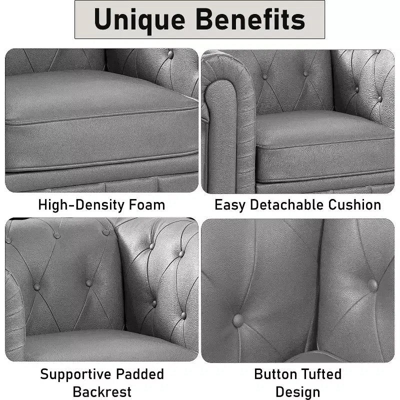 Fauteuil d'appoint capitonné en losanges Home Imports Emporium