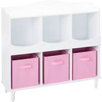Kings Brand Furniture Meuble de Rangement Brockton 6 Casiers, Blanc