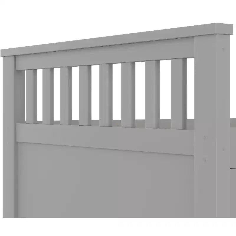 Cadre de lit plateforme capitaine double avec bibliothèques de rangement, étagères, armoire et 4 tiroirs - ModernLuxe